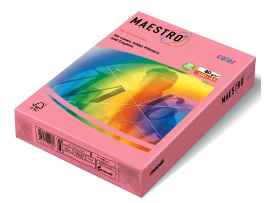 U boji fotokopirni papir za printanje MAESTRO COLOR PASTEL A4  80 g/m2 500l PI25 roza
