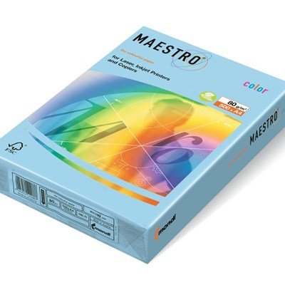 U boji fotokopirni papir za printanje MAESTRO COLOR PASTEL A4  80 g/m2 500l MB30 srednje plava