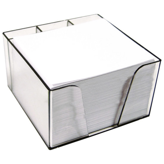 Kutija za papiriće PVC i papirići bijeli  10x8,5x6 cm Elisa (09990)