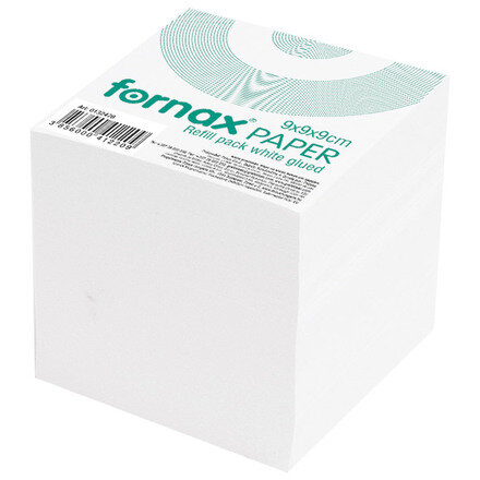 Papir za kutiju  9x9x9 cm bijeli ljepljeni FORNAX