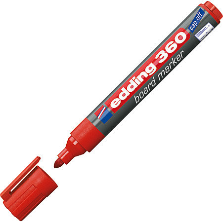 Flomaster za ploču bijelu 1,5-3 mm EDDING 360 crveni