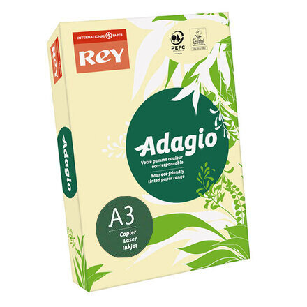 Papir u boji REY ADAGIO PASTEL A3  80 g/m2 500l Giallo canarino