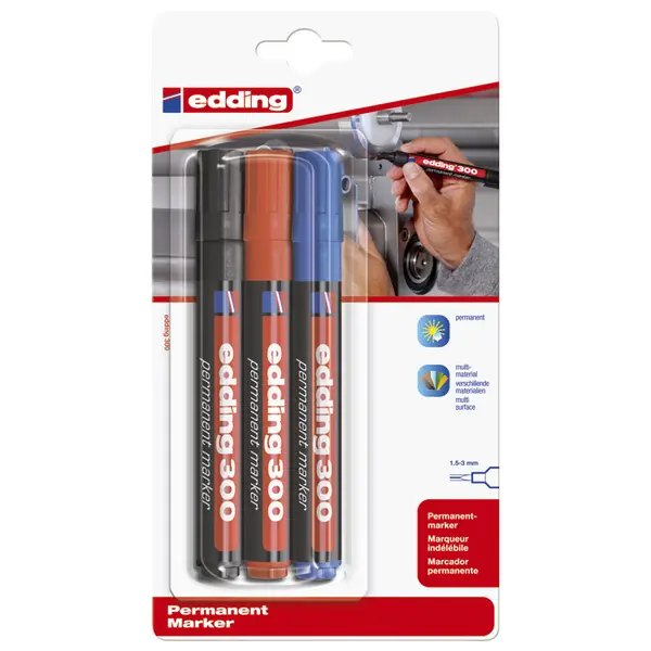 Paletmarker permanentni O.V.  1,5-3 mm EDDING 300  3/1