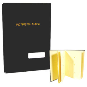 25460 Mapa potpisna s prozorom 11 pregrada FORNAX 3006 crna