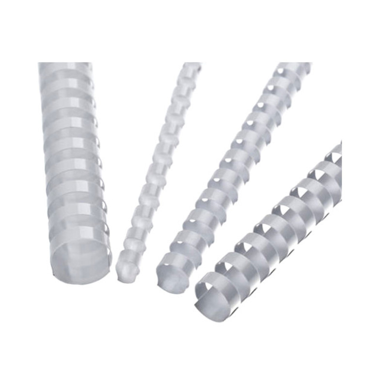 Spirala PVC 10mm uvezuje 41 do 55 listova bijela 100/1