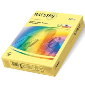 10128-33 Papir u boji MAESTRO COLOR PASTEL A4  80 g/m2 500l YE23 žuta