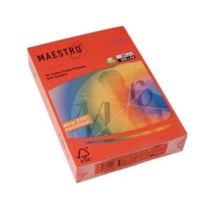 Papir u boji MAESTRO COLOR INTENSIV A4  80 g/m2 500l CO44 koraljno crvena