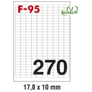 10120 Etikete  17,8 x  10 mm bijele odljepljive FORNAX F-95 27000/1 (100L)