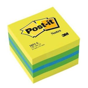 Samoljepljivi listići   51x51mm  400/1 žut-zel-tirk  POST-IT 2051-L