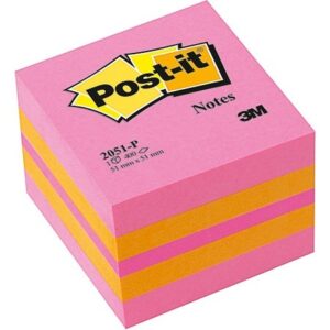 Samoljepljivi listići   51x51mm  400/1 rozo-nar-t.roza  POST-IT 2051-P