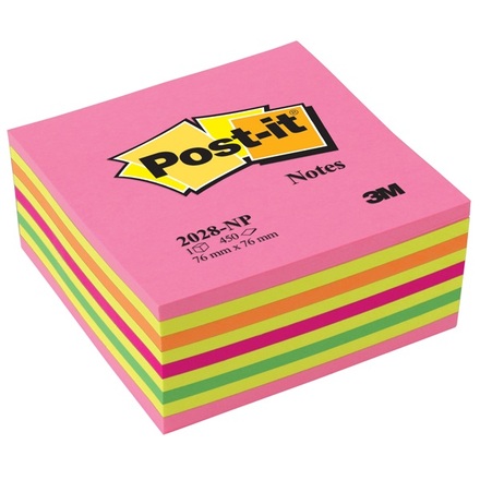 Samoljepljivi listići   76x76mm  450/1 žuto-rozi  POST-IT 2028-NP