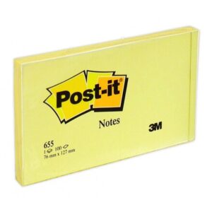 Samoljepljivi listići  127x76mm 100/1  žuti  POST-IT 655
