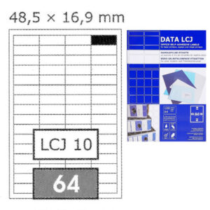 Etikete  48,5 x  16,9 mm bijele DATA LCJ 6400/1 (100l)