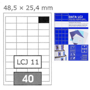 Etikete  48,5 x  25,4 mm bijele DATA LCJ  4000/1 (100l)