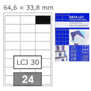 Etikete  64,6 x  33,8 mm bijele DATA LCJ 2400/1 (100l)