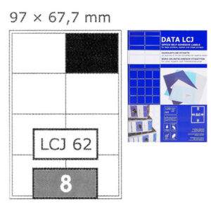 Etikete  97 x  67,7 mm bijele DATA LCJ 800/1