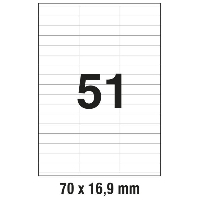10427 Etikete  70 x  16,9 mm bijele ZWECKFORM 3420 5100/1 (100l)