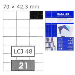 Etikete  70 x  42,3 mm bijele DATA LCJ 2100/1