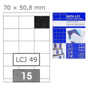Etikete  70 x  50,8 mm bijele DATA LCJ 1500/1 (100l)