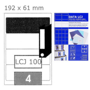 Etikete 192 x  61 mm bijele DATA LCJ 400/1 (100l)