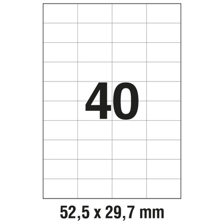 10455 Etikete  52,5 x  29,7 mm bijele ZWECKFORM 3651 4000/1 (100l)