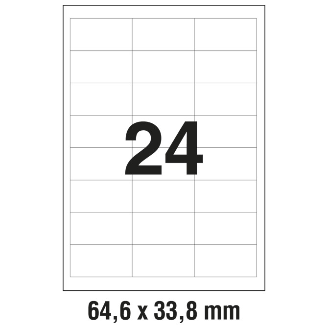10459 Etikete  64,6 x  33,8 mm bijele ZWECKFORM 3658 2400/1 (100 l)