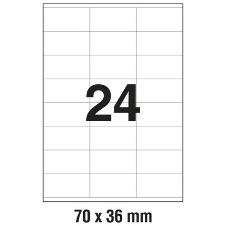 10466 Etikete  70 x  36 mm bijele ZWECKFORM 3475 2400/1 (100l)