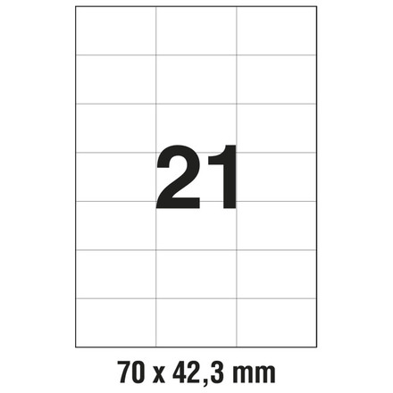 10469 Etikete  70 x  42,3 mm bijele ZWECKFORM 3652 2100/1 (100l)