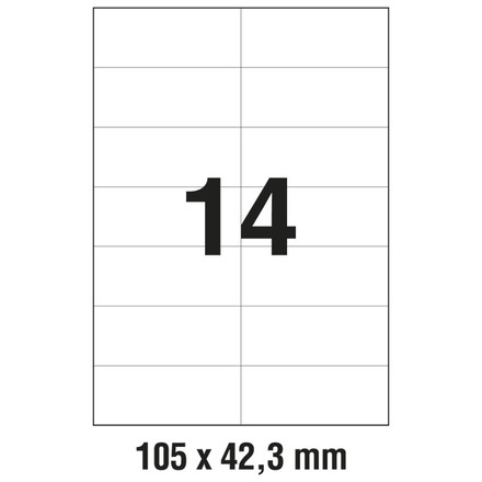 10480 Etikete 105 x  42,3 mm bijele ZWECKFORM 3653 1400/1 (100l)