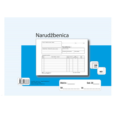 Obrazac NARUDŽBENICA A5 - B-3/NCR