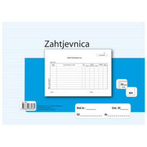 Obrazac ZAHTJEVNICA A5 A-27/NCR 100 listova