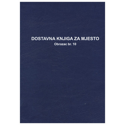 Obrazac DOSTAVNA KNJIGA ZA MJESTO B-142A