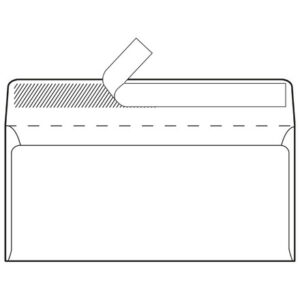 10730-15 Kuverta CLASSIC ABT - 110x230mm, bijela strip set 100/1
