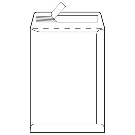 10762 Vrećica bijela 176x250mm B5-BB strip 90g