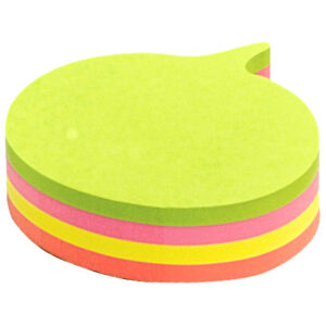 Samoljepljivi listići   70x70mm  200/1  oblik OBLAK  neon boje  GLOBAL 5836-39