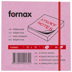 Samoljepljivi listići   75x75mm   80/1  neon rozi FORNAX
