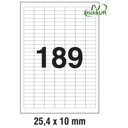 10965 Etikete  25,4 x  10 mm bijele odljepljive ZWECKFORM 4731 4725/1 (25l)