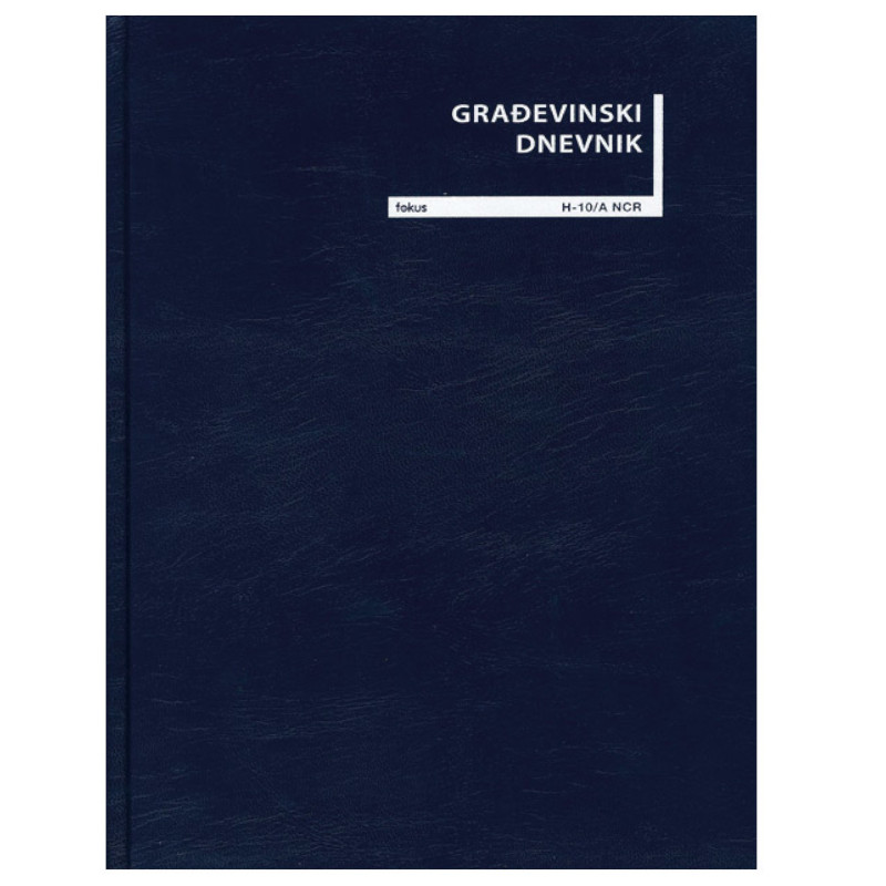 Obrazac GRAĐEVINSKI DNEVNIK H-10/A NCR