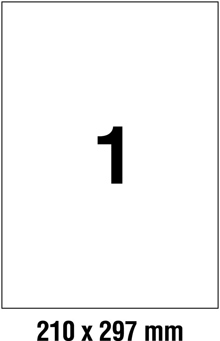 10995 Etikete 210 x 297 mm bijele polyester ZWECKFORM 4775 20 listova