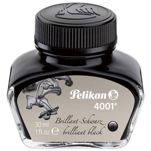 Tinta za nalivpero bočica 30 ml PELIKAN 4001 crna