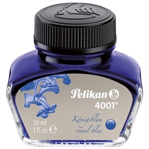 Tinta za nalivpero bočica 30 ml PELIKAN 4001 plava