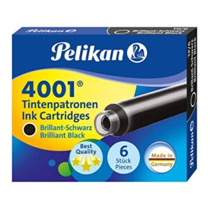 Tinta za nalivpero patrone 6/1 PELIKAN 4001 crne