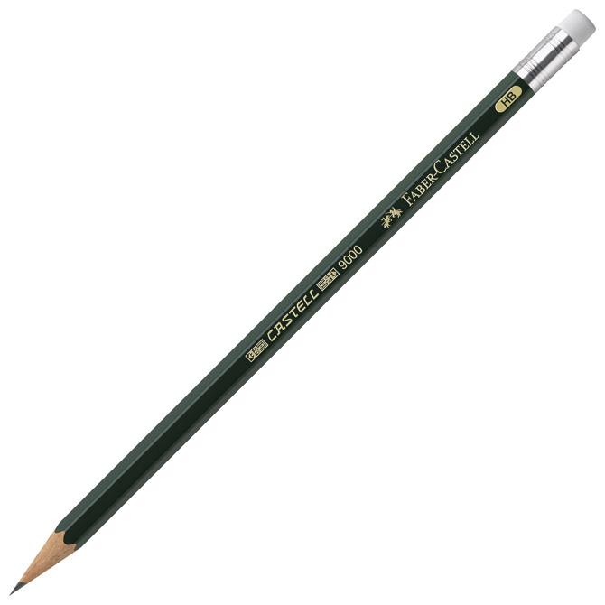 Olovka grafitna s gumicom HB FABER CASTELL Castel 9000 (119200)