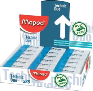 15346 Gumica MAPED TEHNIC DUO MAP511710 plavo/bijela