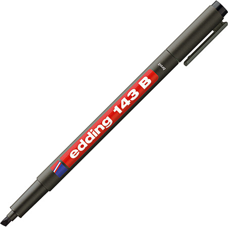 Flomaster permanentni 1-3 mm EDDING 143 B OHP KV crni