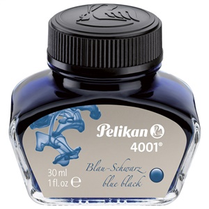 Tinta za nalivpero bočica 30 ml PELIKAN 4001 DOKUMENTAL plavo/crna