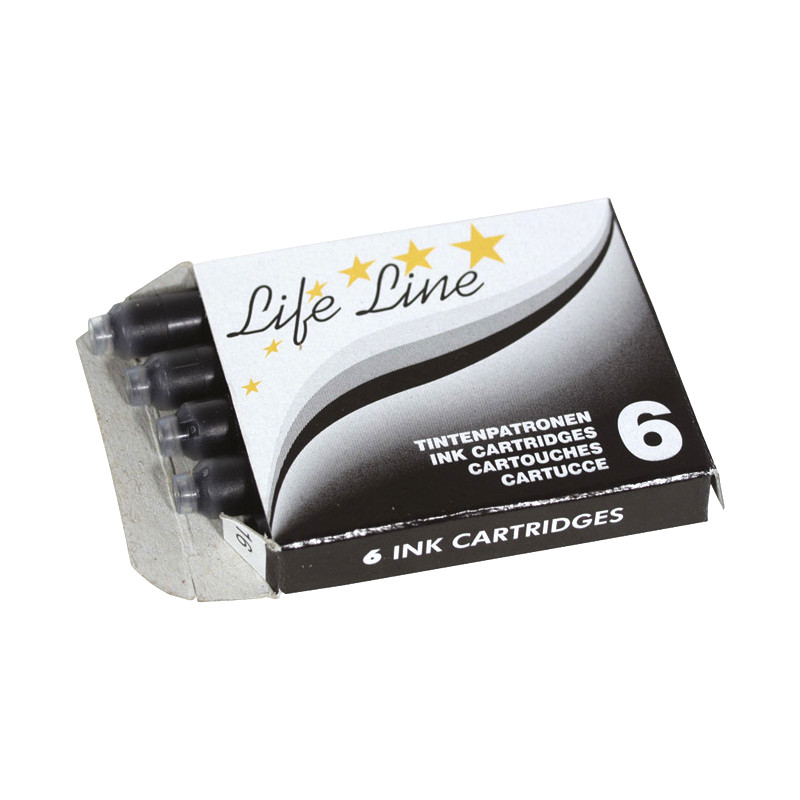 Tinta za nalivpero patrone VIVA LIFE LINE 6/1 crne