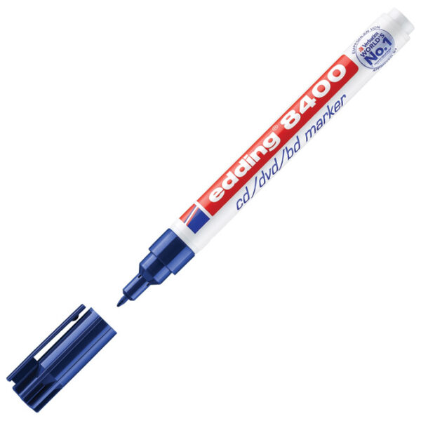 Flomaster permanentni za CD/DVD  0,5-1 mm EDDING 8400 plavi