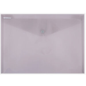 22214 Fascikl PP s gumbom u obliku kuverte A4 DONAU 8544001PL-02 proziran boja dima
