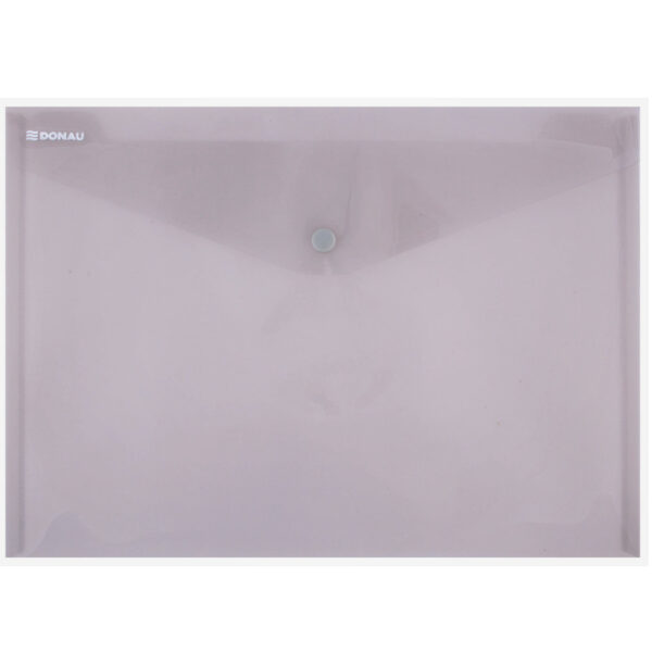 22214 Fascikl PP s gumbom u obliku kuverte A4 DONAU 8544001PL-02 proziran boja dima